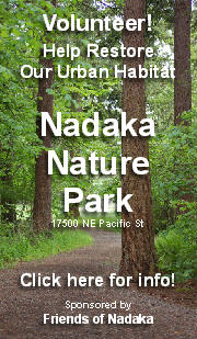 Volunteer! Help restore our urban habitat at Nadaka Nature Park.  Click here for more info!