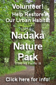 Volunteer! Help restore our urban habitat at Nadaka Nature Park.  Click here for more info!