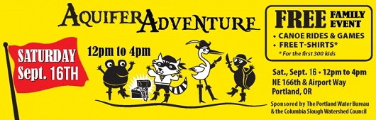 Aquifer Adventure: Sat, Sep 16, 2017 12PM-4PM. Free Family Event. Info here!