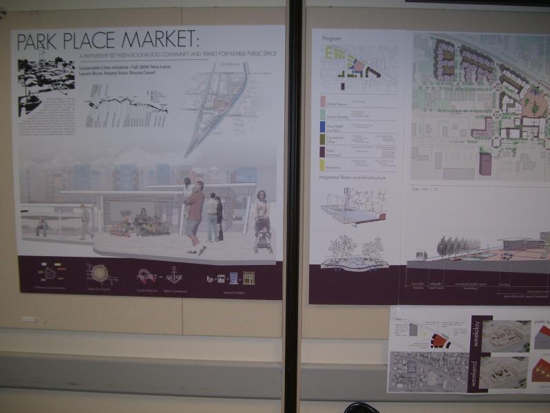 Park Place Market project board: Univ of Oregon Sustainable Cities Rockwood Redevelopment Design