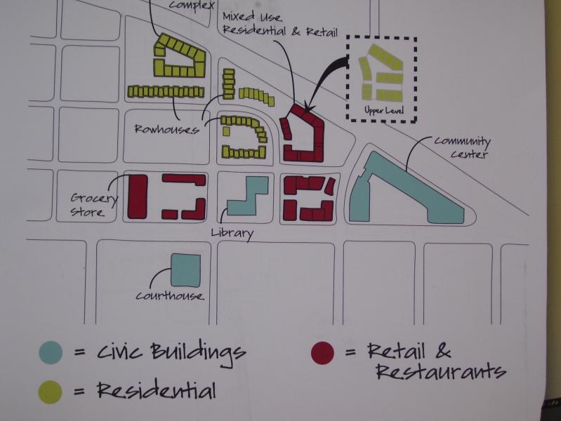 Rockwood Center triangle closeup: Univ of Oregon Sustainable Cities Rockwood Redevelopment Design
