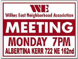 Wilkes East Neighborhood Meeting Signs. Info here!