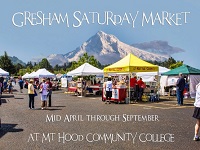Gresham Saturday Market 2019 at Mt Hood College: Sat, Apr 27, 2019 9AM-3PM. Saturday's thru October. Info here!